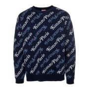 Kenzo Mjuk Stickad Jumper Verdy Stil Multicolor, Herr