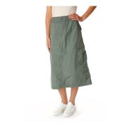 Carhartt Wip Ripstop Cargo Kjol med A-Line Stil Green, Dam