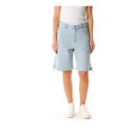 Baum und Pferdgarten Klassiska Denim Shorts med Sidolacing Blue, Dam