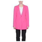 VERO MODA Fuchsia Knäppt Blazer för Kvinnor Pink, Dam