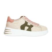 Hogan Beige Sneakers Rebel Multicolor, Dam