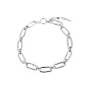 Malababa Oregelbunden Kedja Halsband Silver Rhodium Gray, Dam