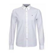 Tommy Hilfiger Slim Bomull Linne Skjorta - Vit White, Herr