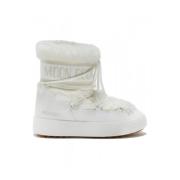 Moon Boot Ltrack Tube Faux FUR Låg Boot White, Dam