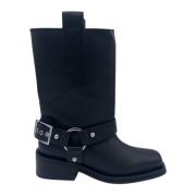 Ganni Svart Biker Midi Boot Black, Dam