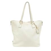 Prada Vintage Pre-owned Laeder totevskor White, Dam