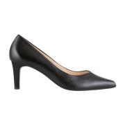 Högl Svart Läder Stiletto Pump Black, Dam