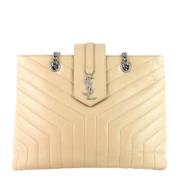 Yves Saint Laurent Vintage Pre-owned Laeder totevskor Beige, Dam