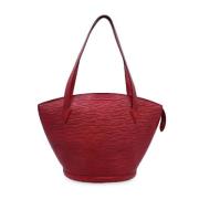 Louis Vuitton Vintage Pre-owned Laeder totevskor Red, Dam