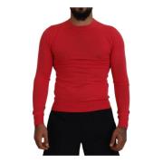 Dsquared2 Röd Ull Crewneck Sweater Red, Herr