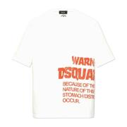 Dsquared2 T-shirt med logotyp White, Herr