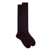 Gallo Burgundy Twin-Rib Cotton Socks Multicolor, Herr