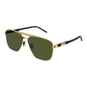 Gucci Gold Green Sunglasses Multicolor, Herr