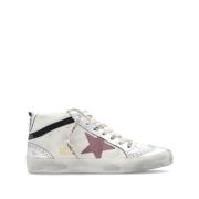 Golden Goose Distresserade Lädersneakers White, Dam