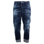 Dsquared2 Tidlösa Dsquared2 Straight Jeans för män Blue, Herr