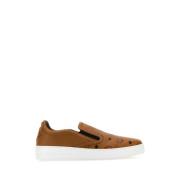 MCM Canvas och Läder Slip Ons Brown, Herr