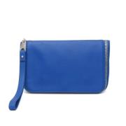 Bottega Veneta Vintage Pre-owned Laeder kuvertvskor Blue, Dam