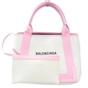 Balenciaga Vintage Pre-owned Canvas handvskor Beige, Dam