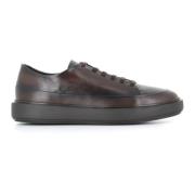 Officine Creative Mörkbruna Lädersneakers Brown, Herr