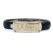 Bvlgari Vintage Pre-owned Laeder armband Black, Dam