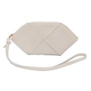 Bottega Veneta Vintage Pre-owned Laeder kuvertvskor White, Dam