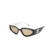 Chanel Ch6056 165653 Sunglasses Black, Dam