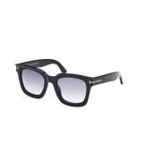 Tom Ford Gradient Smoke Solglasögon Shiny Black Ram Black, Unisex