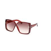 Tom Ford Röd Brun Spegel Solglasögon Ft1117 Red, Unisex