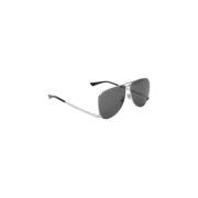 Saint Laurent Metallic Aviator Solglasögon Ss24 Gray, Herr