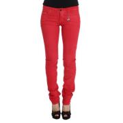 Costume National Slim-fit Jeans Red, Dam