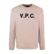 A.p.c. Oversized Tröja Rosa Bomull Logo Pink, Herr