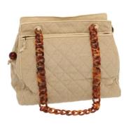 Chanel Vintage Pre-owned Laeder totevskor Beige, Dam