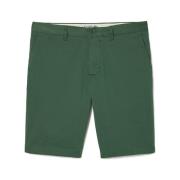 Lacoste Slim Fit Stretch Cotton Bermuda Shorts Green, Herr