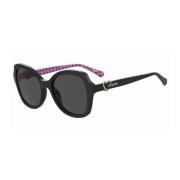 Moschino Stiliga solglasögon i svart och grå Black, Dam