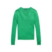 Polo Ralph Lauren Kimberly Pima Bomull Twisted Stickad Tröja Green, Da...