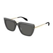 Alexander McQueen Stiliga solglasögon i grått/genomskinligt Gray, Unis...