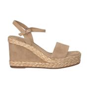 ALMA EN PENA Flätad Kil Sandal Beige, Dam