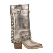 Alma EN Pena Studded Heeled Boot Yellow, Dam