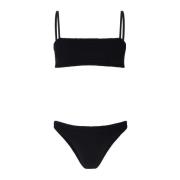 Hunza G Fräck Spaghetti-Strap Bikini Black, Dam