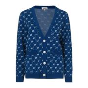 Baum und Pferdgarten Harlequin V-Neck Cardigan Blue, Dam