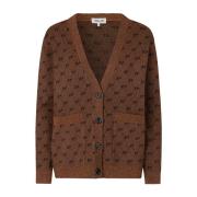 Baum und Pferdgarten Harlequin V-Neck Cardigan Brown, Dam