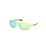 Skechers Montura solglasögon med gröna spegelglas Multicolor, Herr