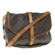 Louis Vuitton Vintage Pre-owned Canvas axelremsvskor Brown, Dam