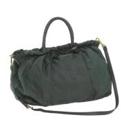 Prada Vintage Pre-owned Nylon totevskor Green, Dam