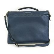 Fendi Vintage Pre-owned Laeder handvskor Blue, Dam