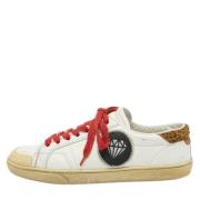 Yves Saint Laurent Vintage Pre-owned Laeder sneakers White, Dam