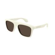 Gucci Vit Brun Solglasögon Gg1570S 003 White, Herr