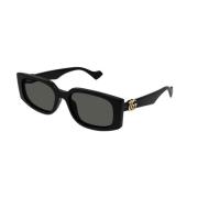 Gucci Svart Grå Solglasögon Gg1534S 001 Black, Dam