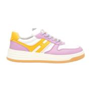 Hogan Läder Sneakers Vit Lila Gul Multicolor, Dam