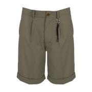 Xagon Man Enkla Shorts Dragkedja Knapp Fickor Italien Green, Herr